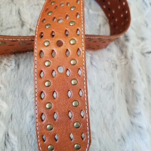 Linea Pelle Hand Tooled Leather Belt - Picture 7 of 7